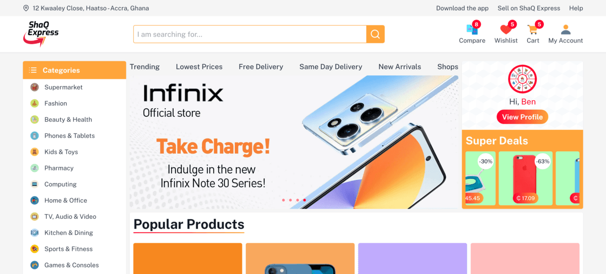 A virtual storefront where customers can browse through a wide
range of products, add items to their shopping cart, and
proceed to checkout to complete their purchase.